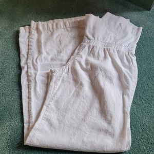 Old Navy Linen-Blend Wide-Leg Pants for Maternity Women Size Medium